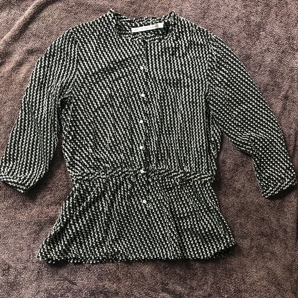 & Other Stories Black and White Pattern Blouse - Picture 2 of 11
